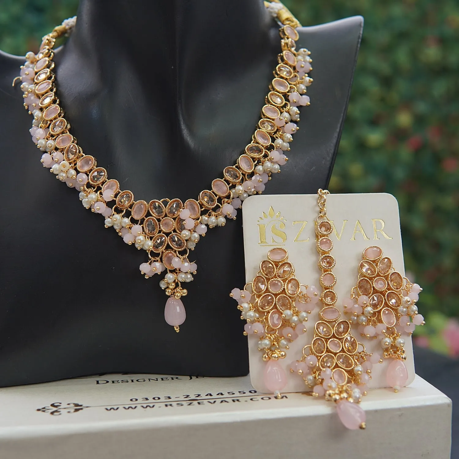 Reverse Zirconia Partywear Ghini Set