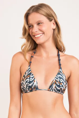 Reversible Ikat Triangle Swim Top