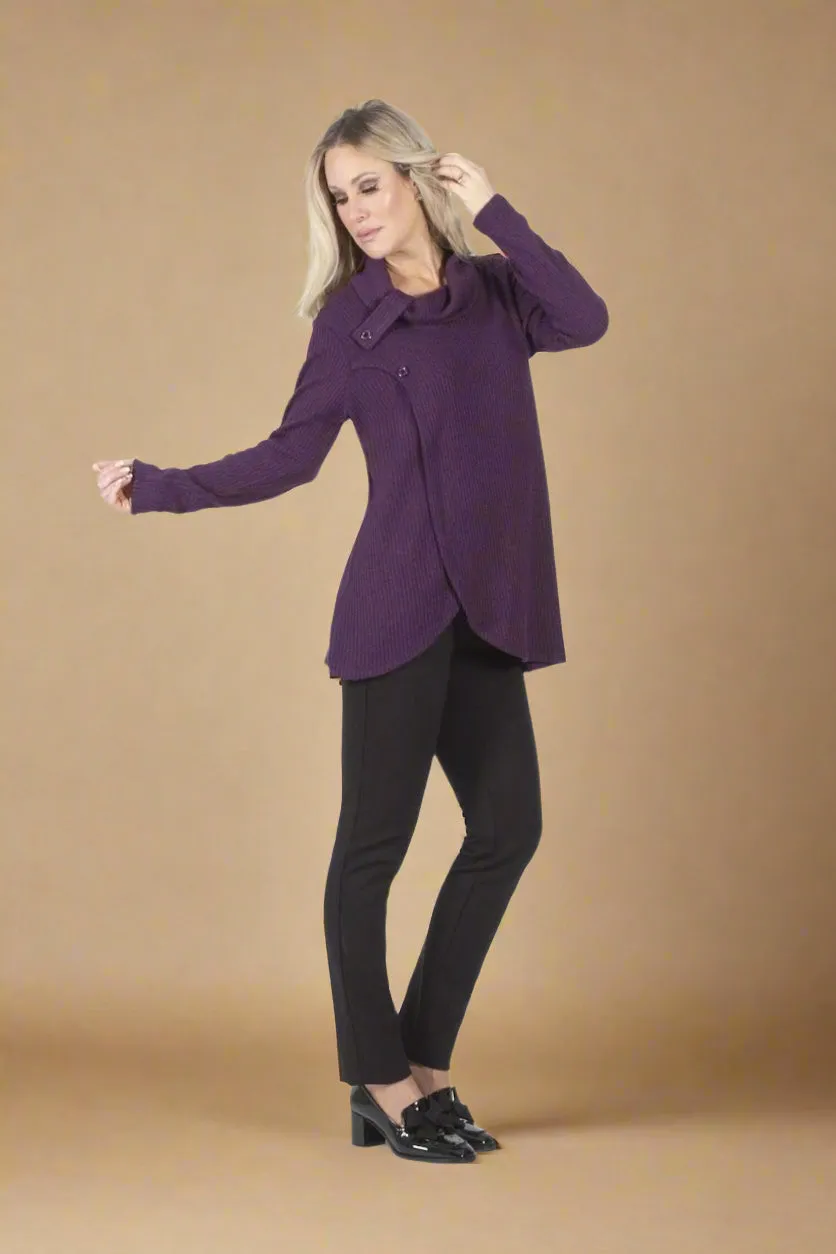Ribbed Cross Front Tunic
