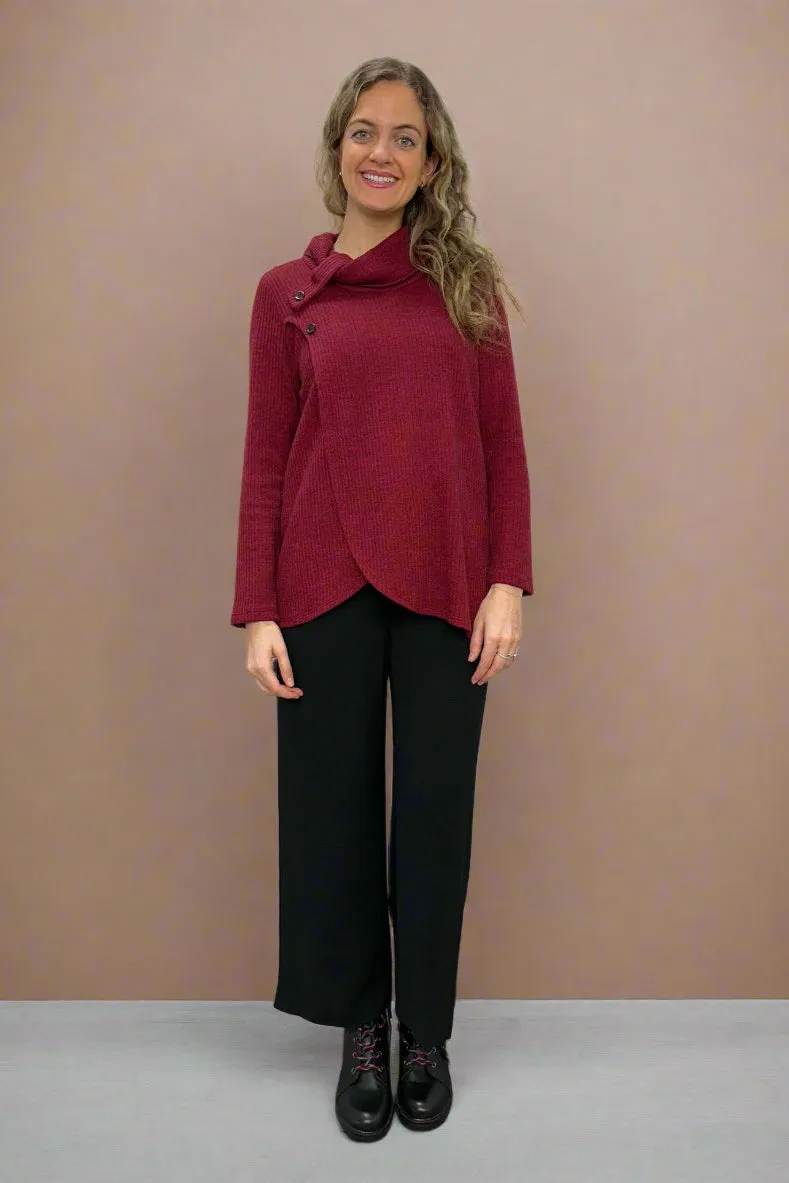 Ribbed Cross Front Tunic