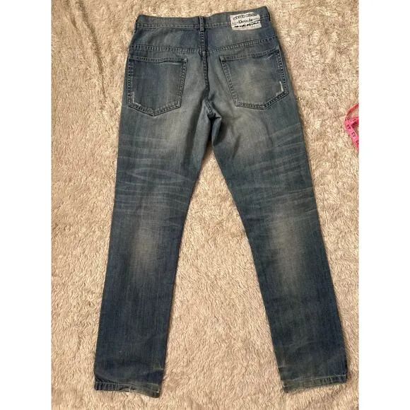 Roberto Cavalli Devils Large Vintage Y2k Jeans Slouchy Loose Straight Leg Denim