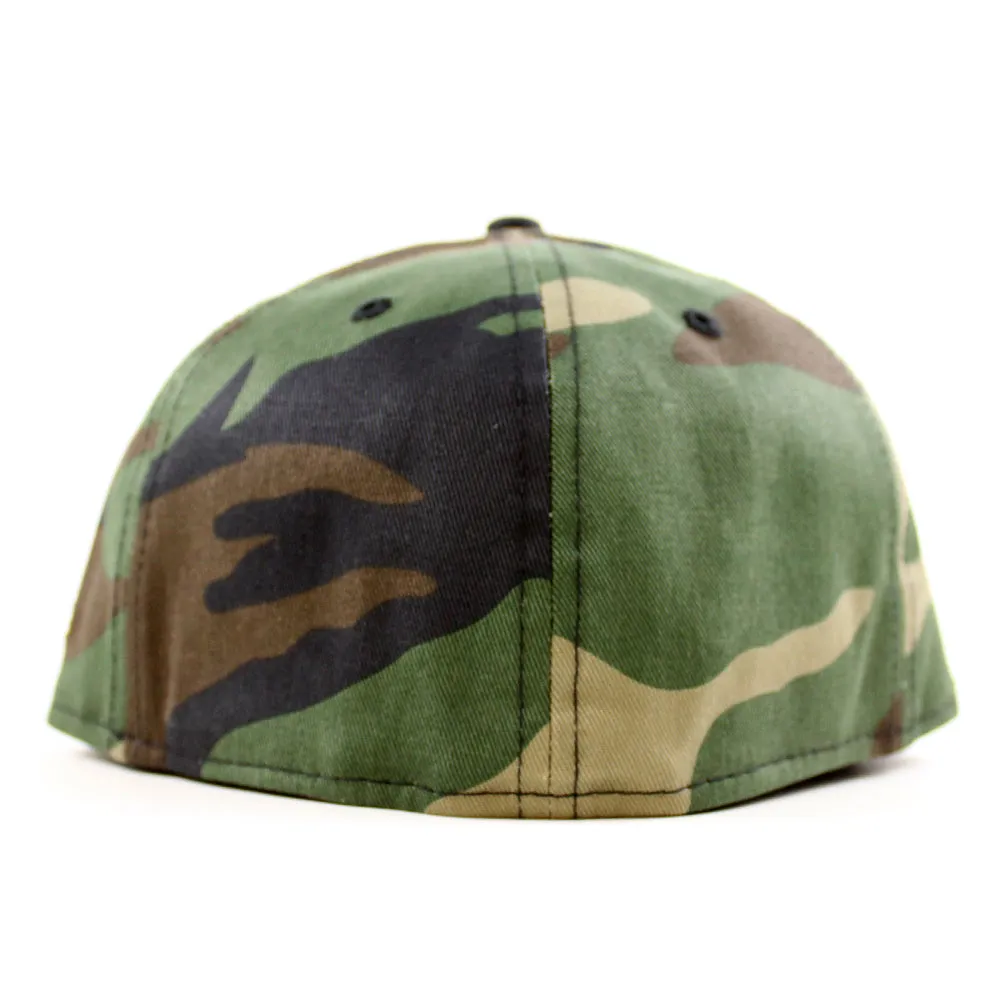ROOSTER New Era 59Fifty Fitted Hat (WoodLand Camo Gray Under Brim)
