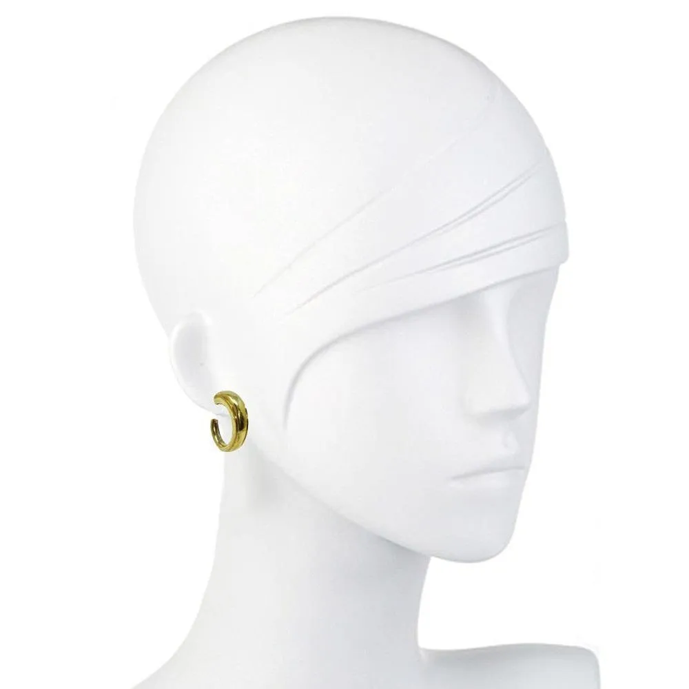 Round Hoop Clip Earrings
