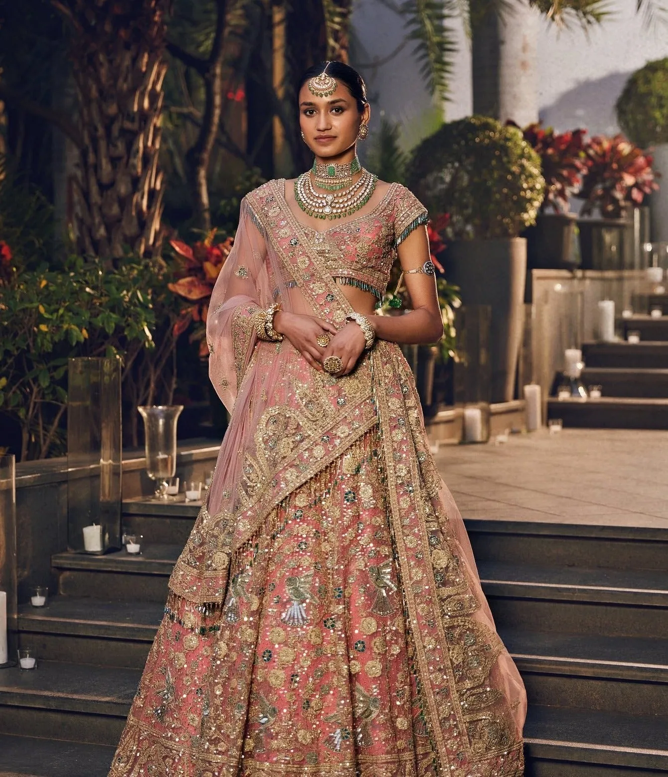 Royal Pakistani Bridal Lehenga with Choli Dupatta Dress