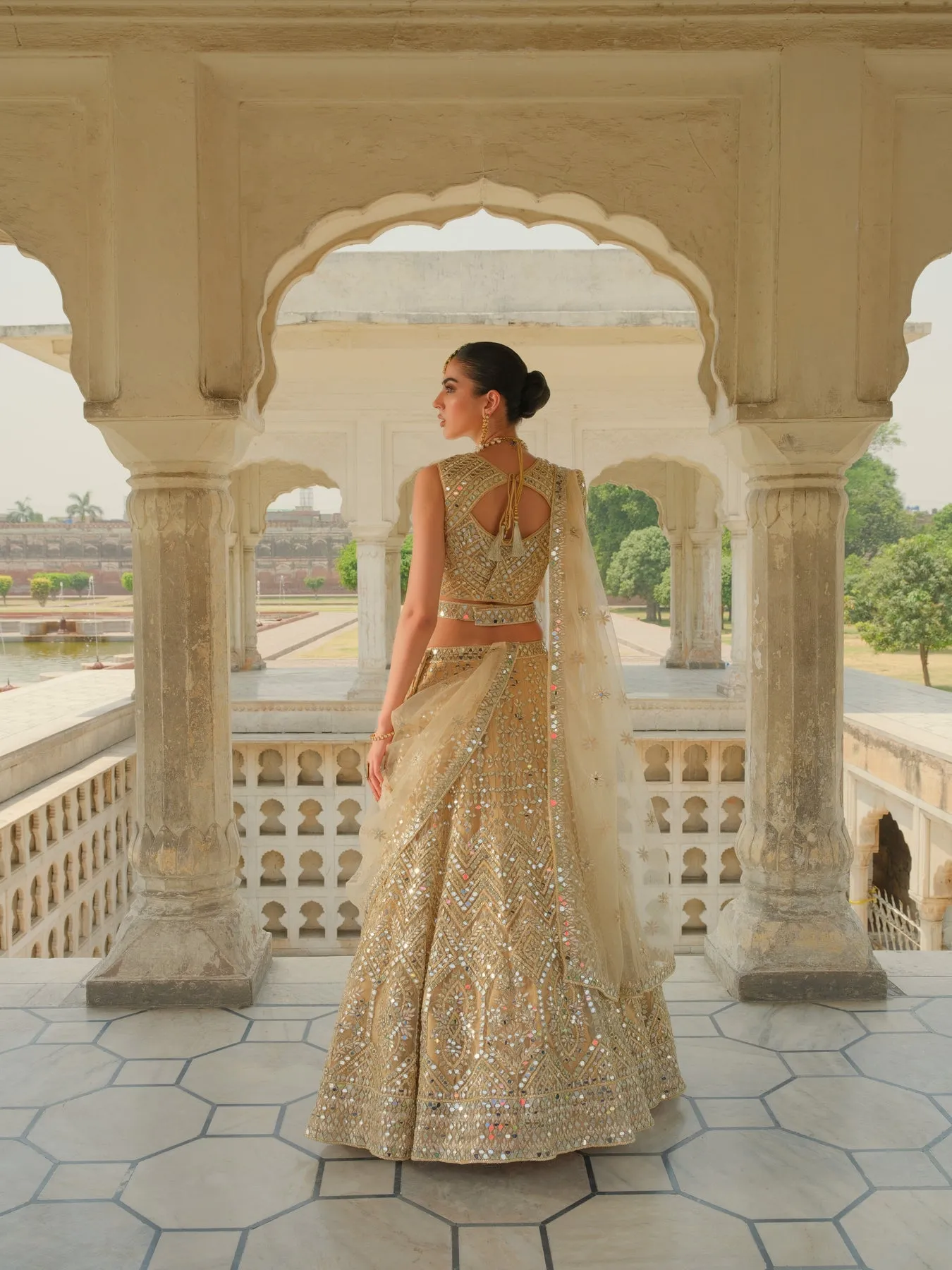 Royal Sleeveless Choli Lehenga Pakistani Wedding Dress