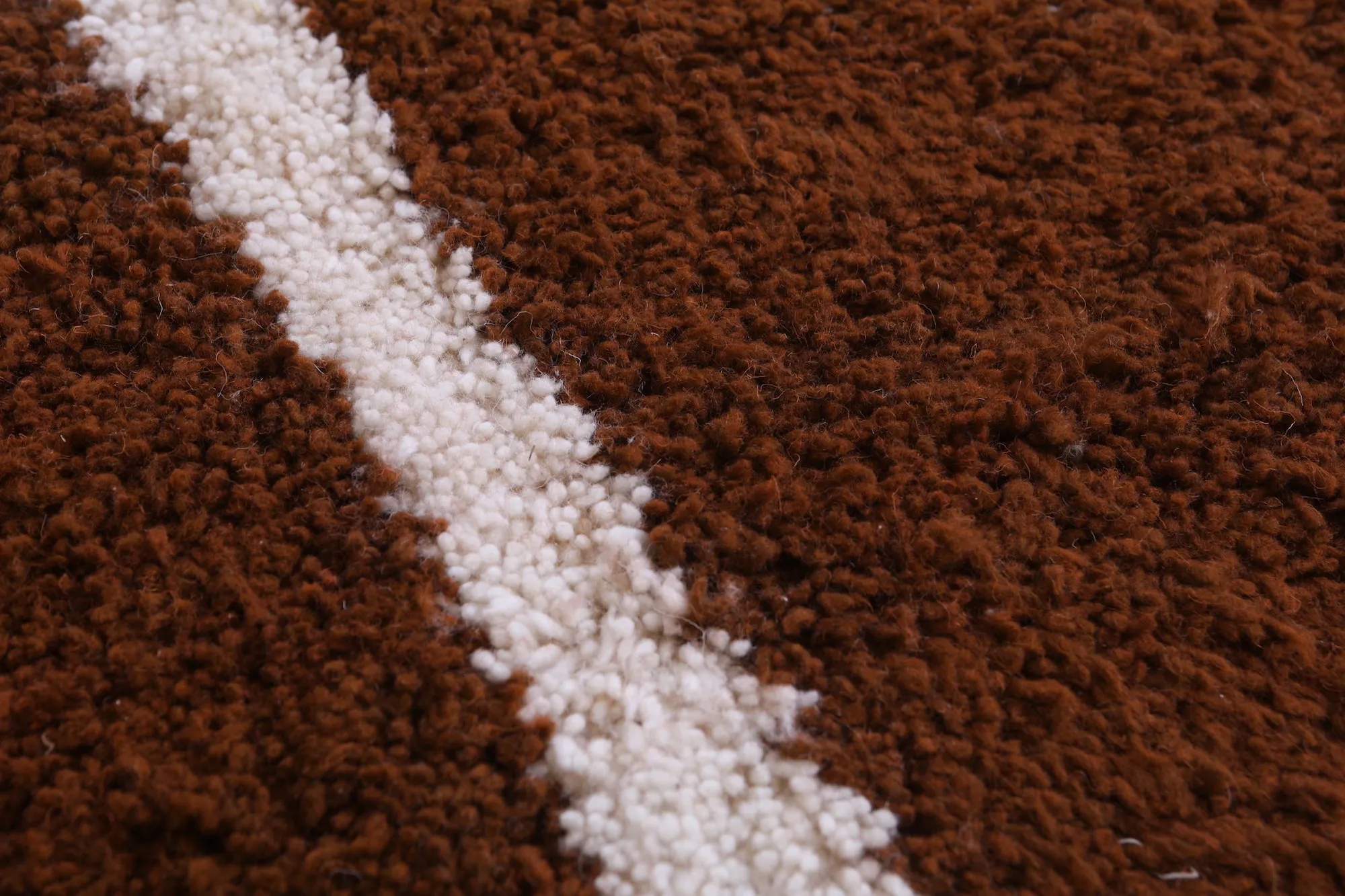Runner moroccan rug - Brown custom handmade carpet