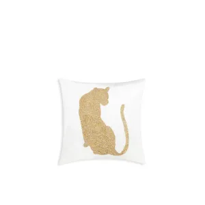 SAFARA PANTHER IVORY GOLD PILLOW