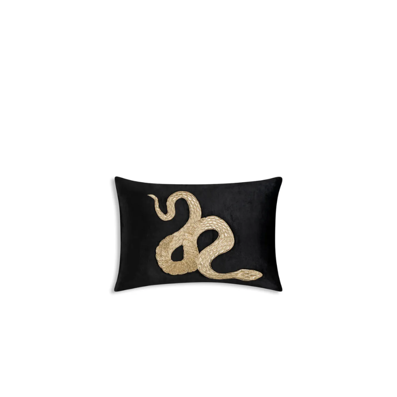 SAFARA SNAKE BLACK GOLD PILLOW