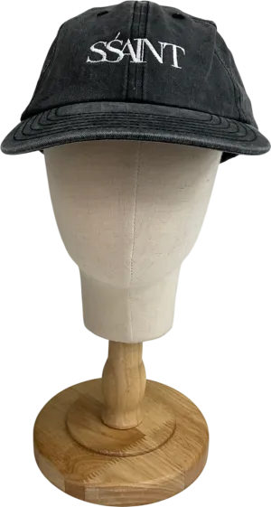 Sśaint Washed Black Cap One Size