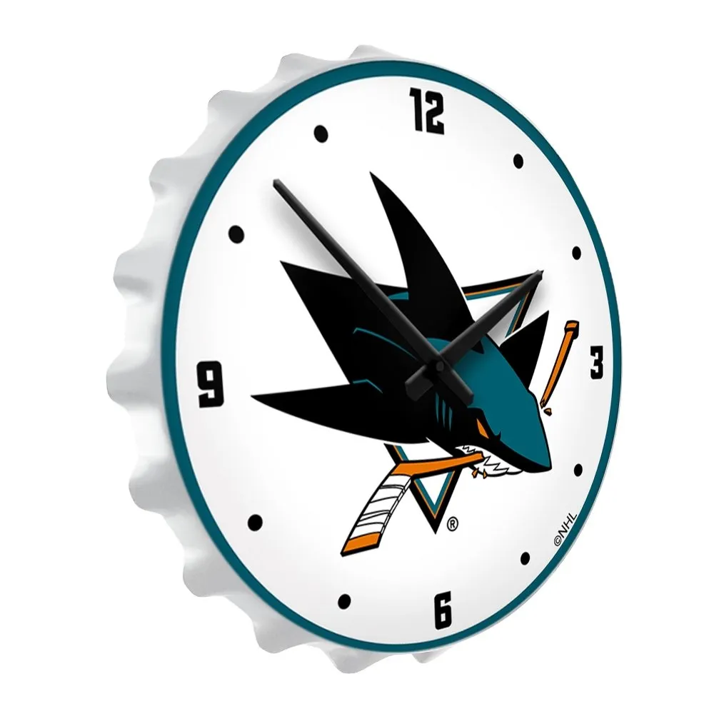 San Jose Sharks: Bottle Cap Lighted Wall Clock