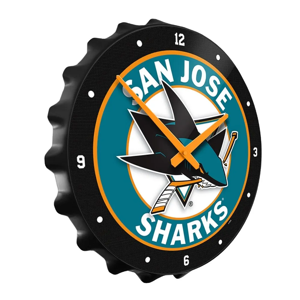 San Jose Sharks: Bottle Cap Wall Clock