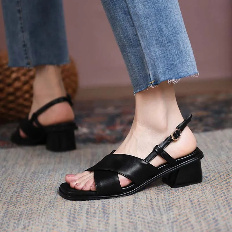Sandales Retro Année 80 Noires