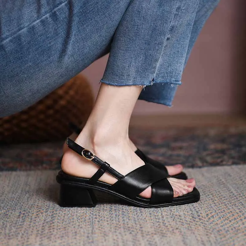 Sandales Retro Année 80 Noires