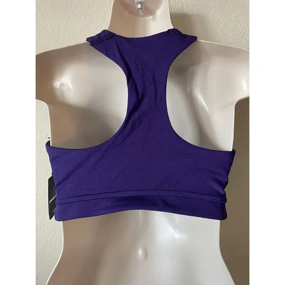 Savage X Fenty Xccentuate Medium Impact Longline Purple Sports Bra Size M