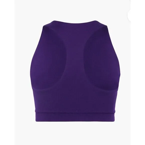 Savage X Fenty Xccentuate Medium Impact Longline Purple Sports Bra Size M
