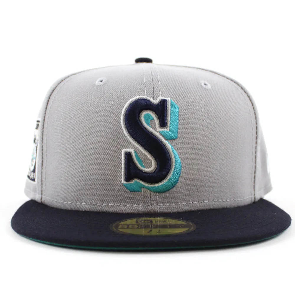 Seattle Mariners 40th Anniversary New Era 59Fifty Fitted Hat (GITD Gray Navy Teal Under Brim)