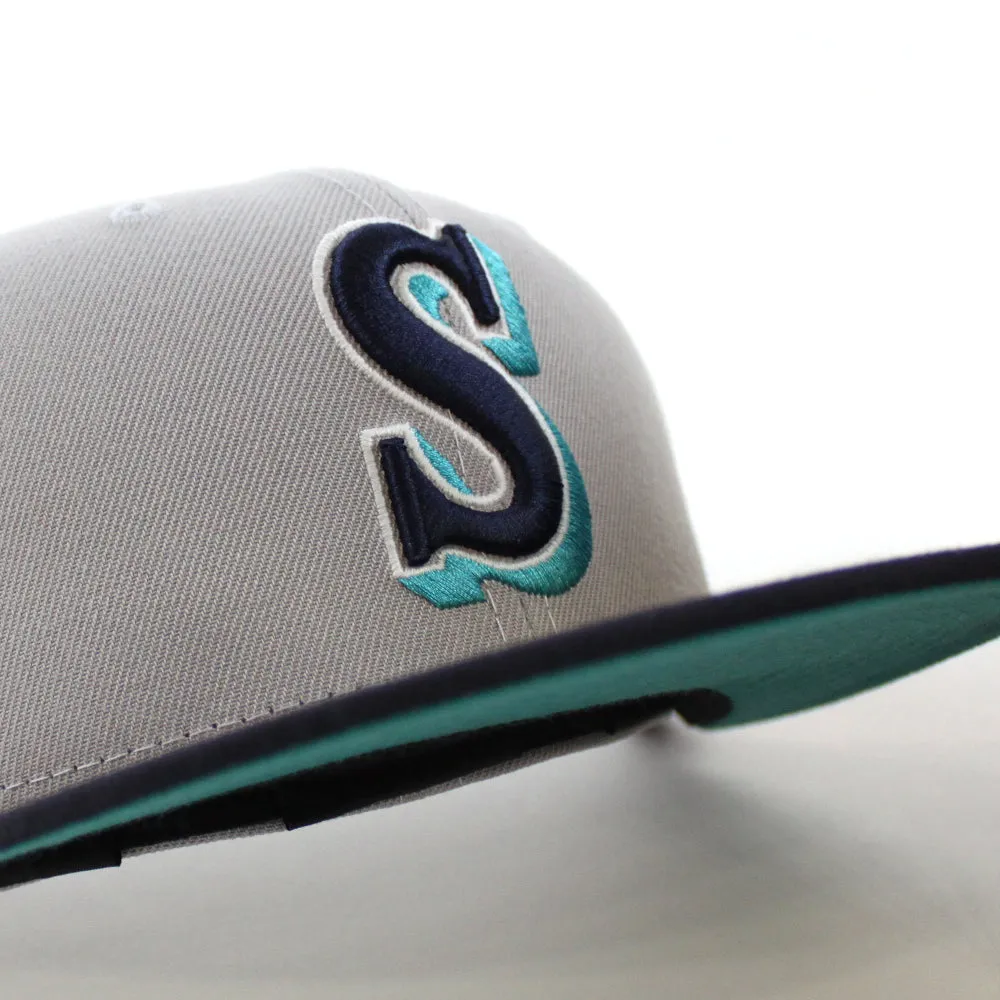 Seattle Mariners 40th Anniversary New Era 59Fifty Fitted Hat (GITD Gray Navy Teal Under Brim)