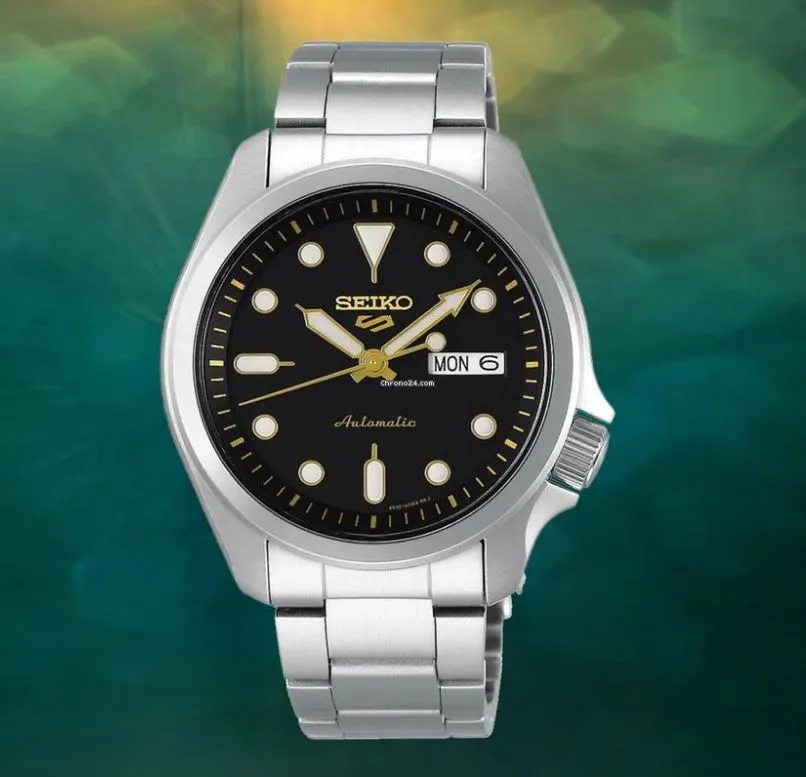 Seiko 5 Sports Automatic 100 m Black Dial Watch | SRPE57K1