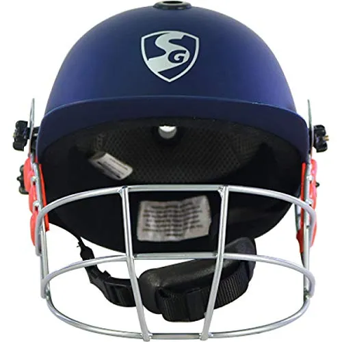 SG Adult Foam, Polyurethane and Fabric Super Test RH Thigh Pad SG Optipro Polypropylene Cricket Helmets, Medium, Navy Blue