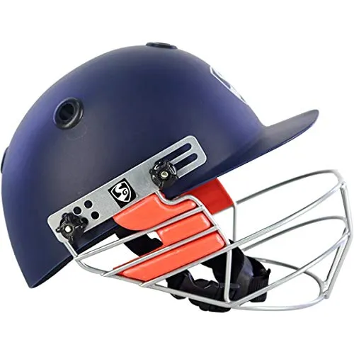 SG Adult Foam, Polyurethane and Fabric Super Test RH Thigh Pad SG Optipro Polypropylene Cricket Helmets, Medium, Navy Blue