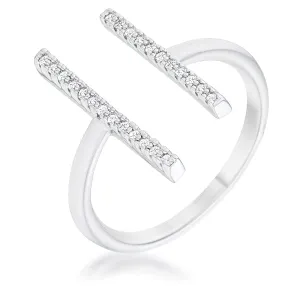 Sharna CZ Parallel Contemporary Ring | .2ct