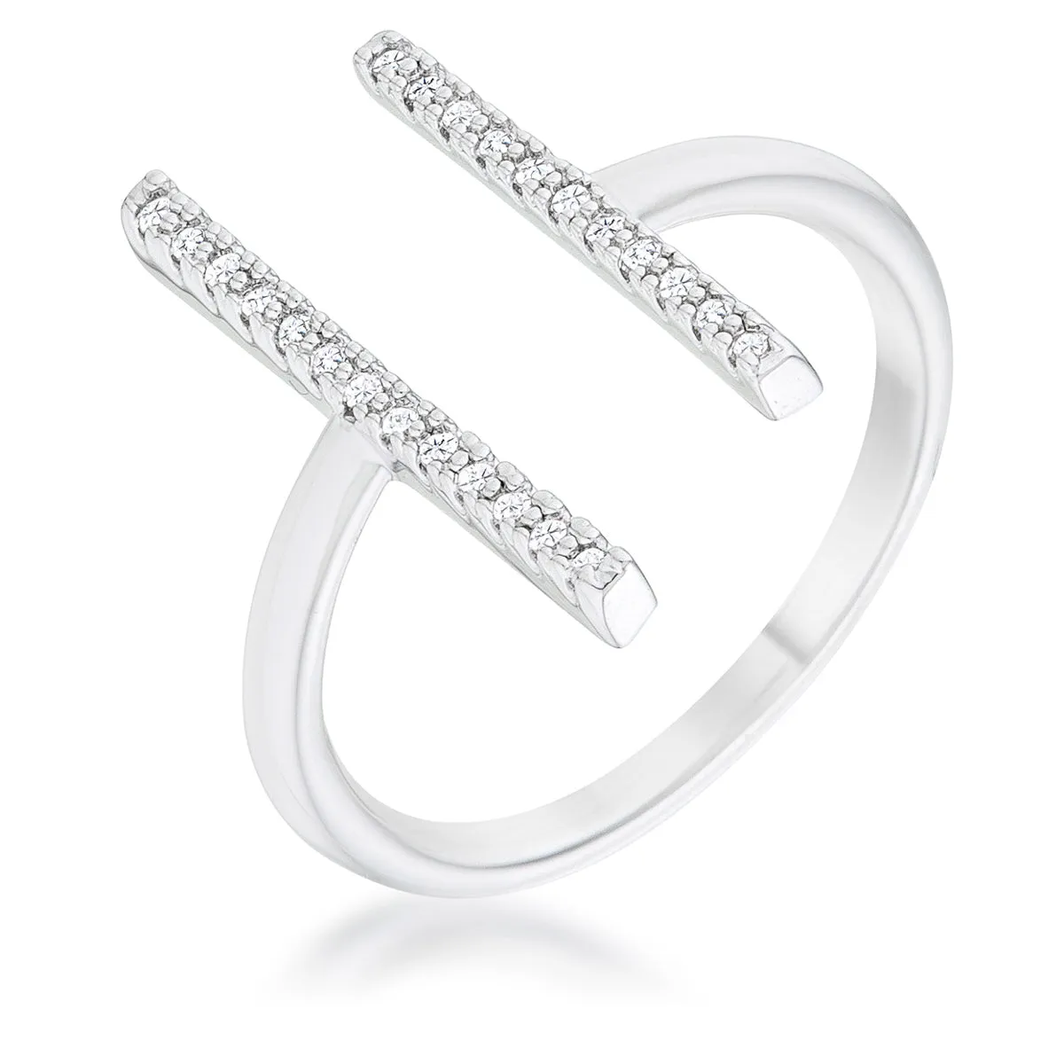 Sharna CZ Parallel Contemporary Ring | .2ct