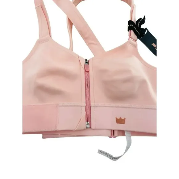 SheFit NWT Flex Sports Bra Size Small Medium Impact Blush Pink LUXE