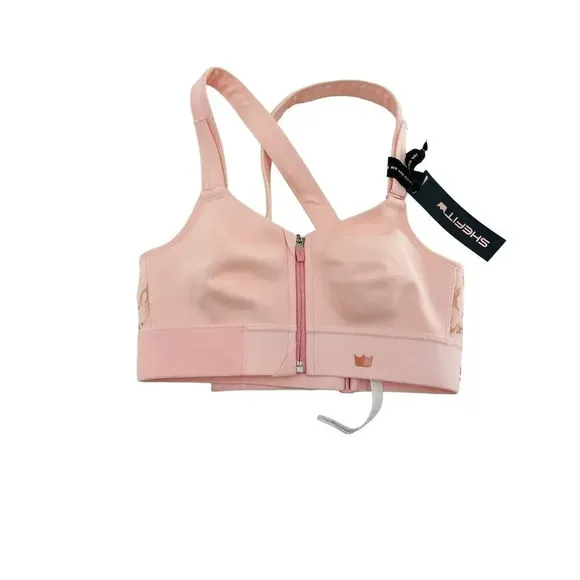 SheFit NWT Flex Sports Bra Size Small Medium Impact Blush Pink LUXE