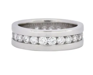 Simayof Modern 1.70 CTW Diamond Platinum Channel Eternity Band