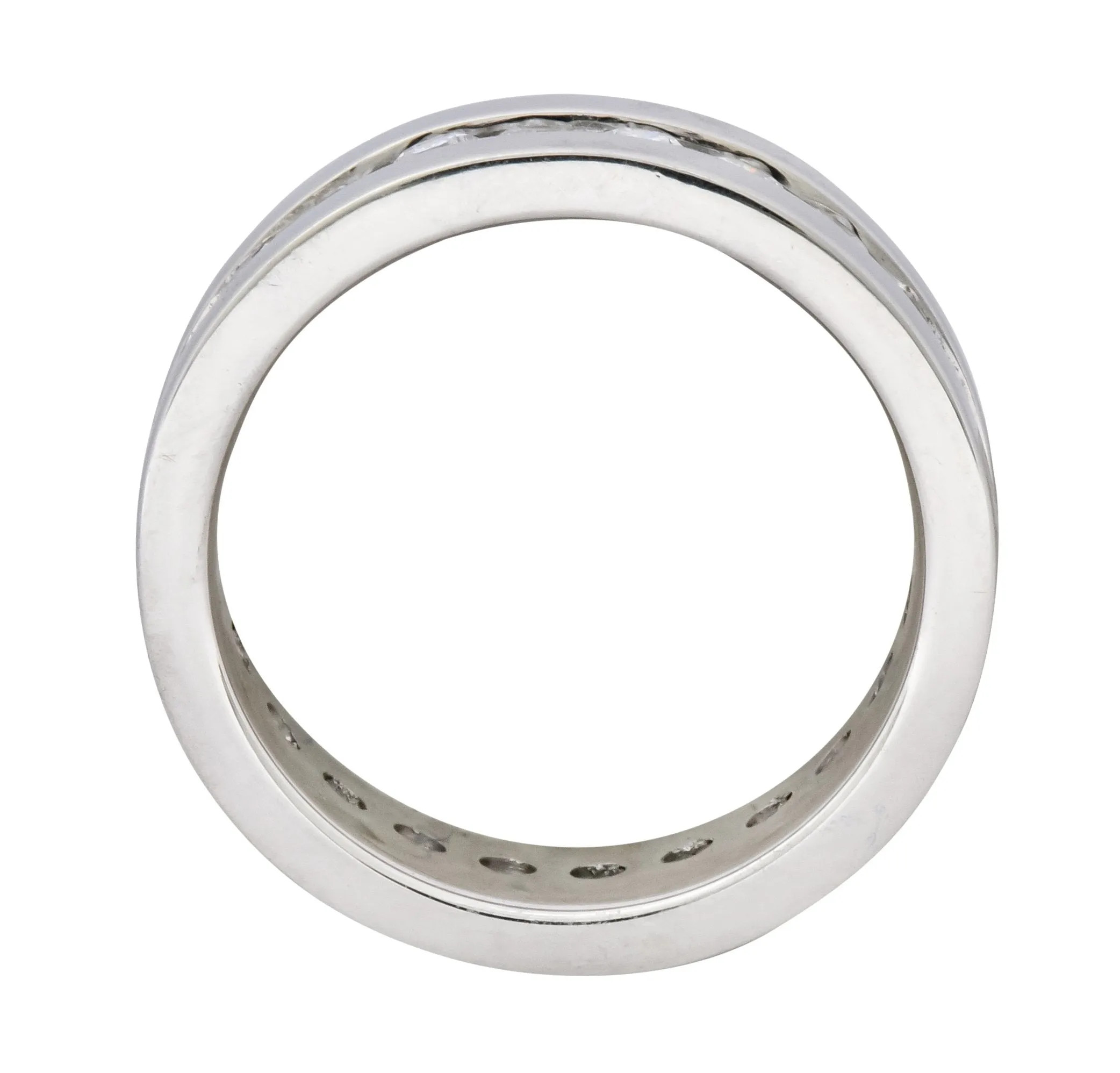 Simayof Modern 1.70 CTW Diamond Platinum Channel Eternity Band