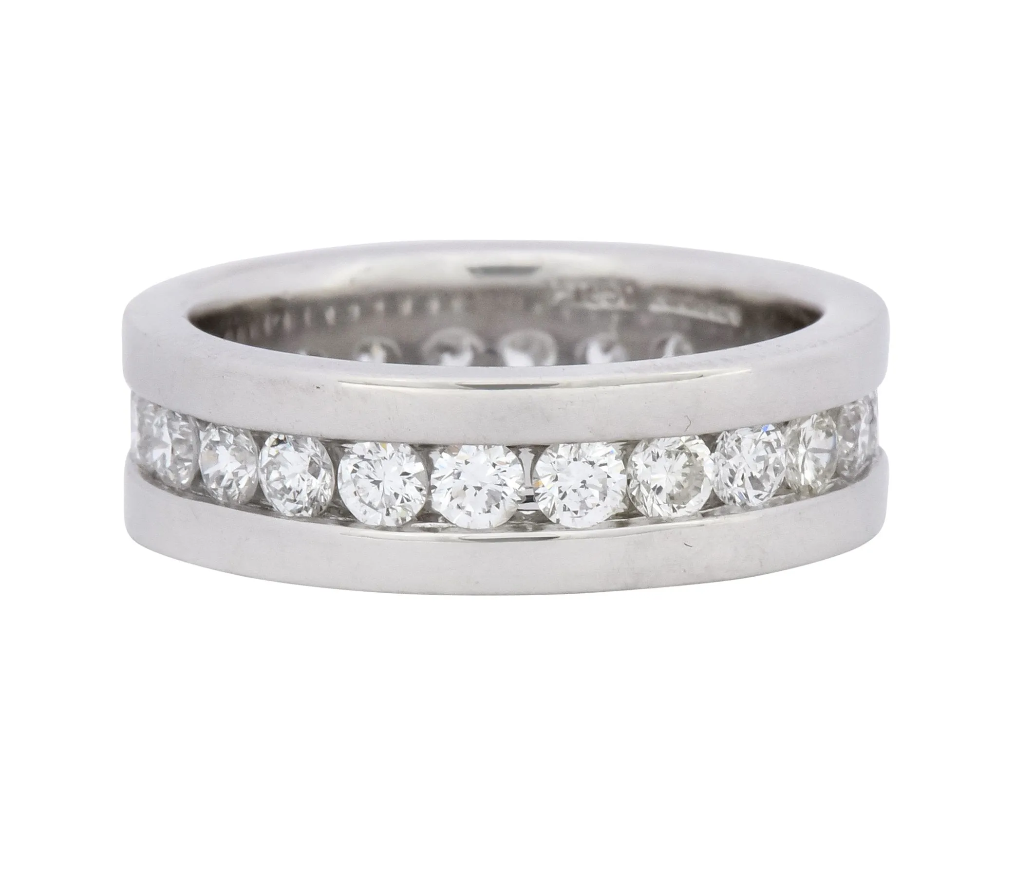 Simayof Modern 1.70 CTW Diamond Platinum Channel Eternity Band