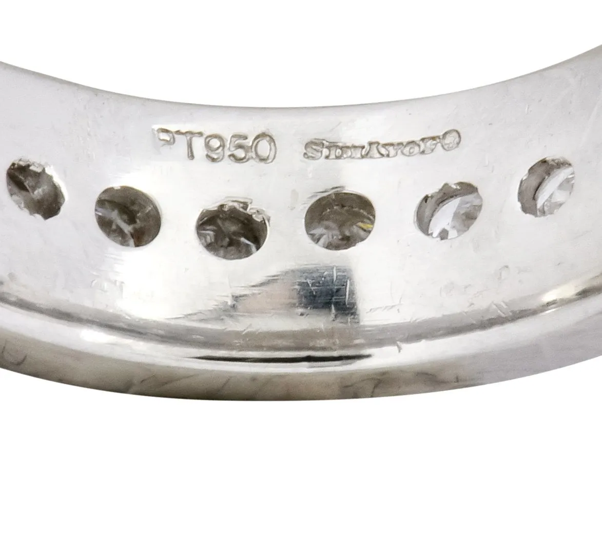 Simayof Modern 1.70 CTW Diamond Platinum Channel Eternity Band