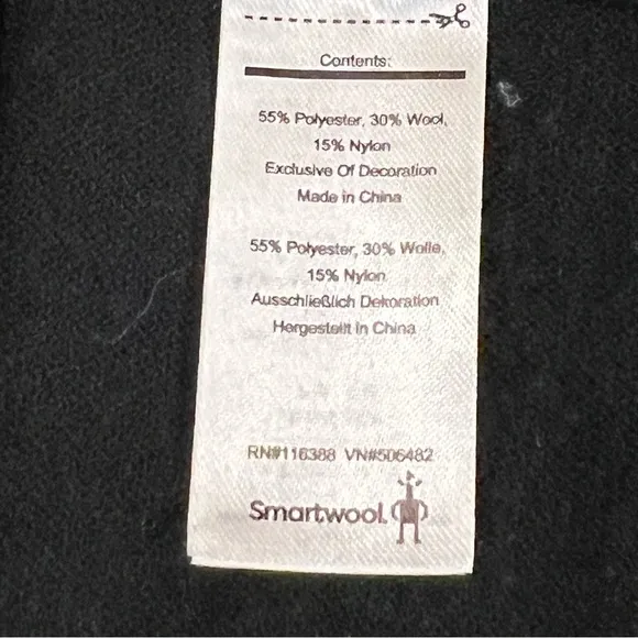 Smartwool Women's Edgewood Poncho Cowl Neck Sweater Black Gray Small
