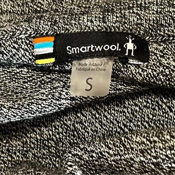 Smartwool Women's Edgewood Poncho Cowl Neck Sweater Black Gray Small