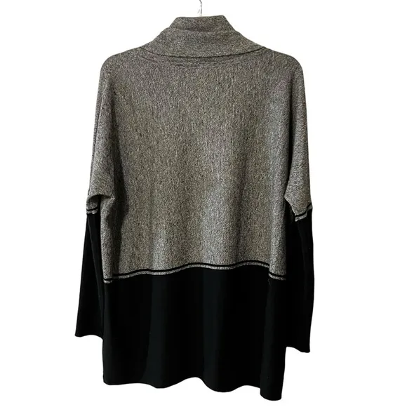 Smartwool Women's Edgewood Poncho Cowl Neck Sweater Black Gray Small