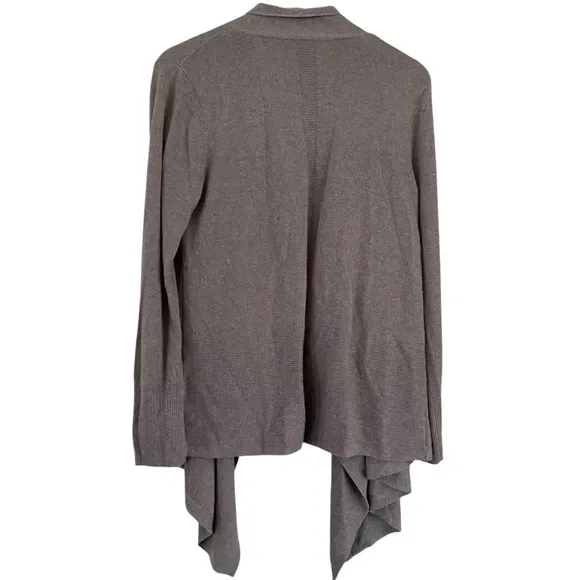 Soft Surroundings NWT Taupe Natural Marcella Cascading Open Front Cardigan Large