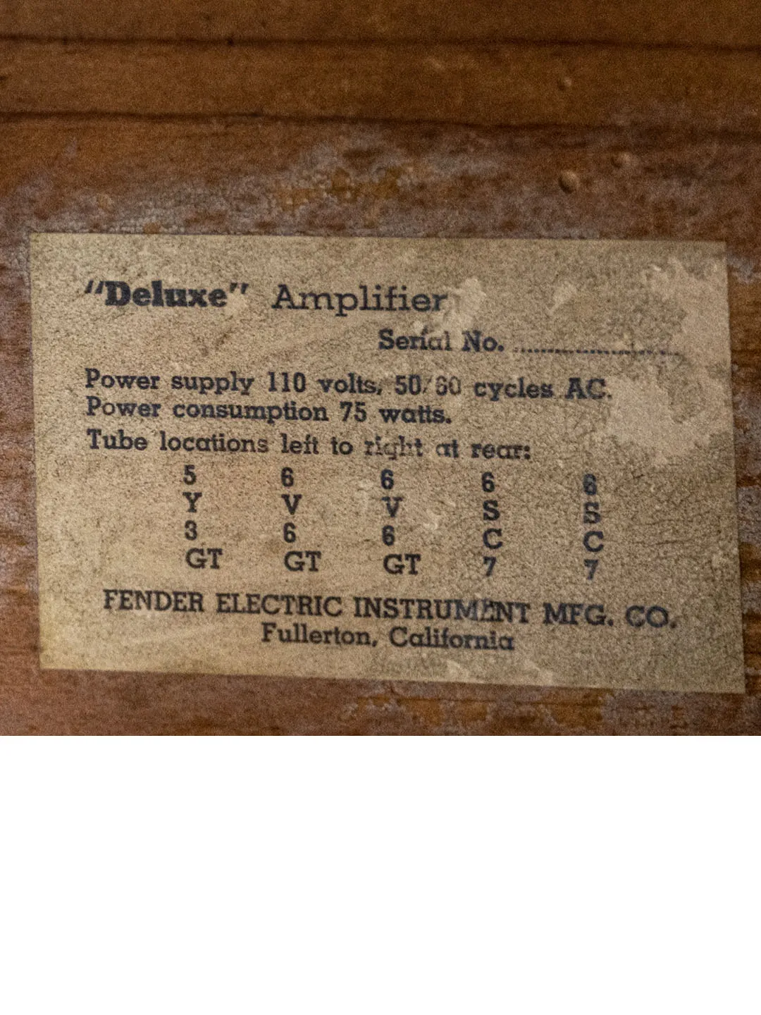 SOLD - Vintage Fender Tweed 5B3 Deluxe – USA 1952