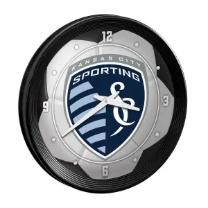 Sporting Kansas City: Soccer Ball - Ribbed Frame Wall Clock
