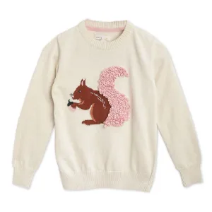 Squirrel Embroidered Sweater