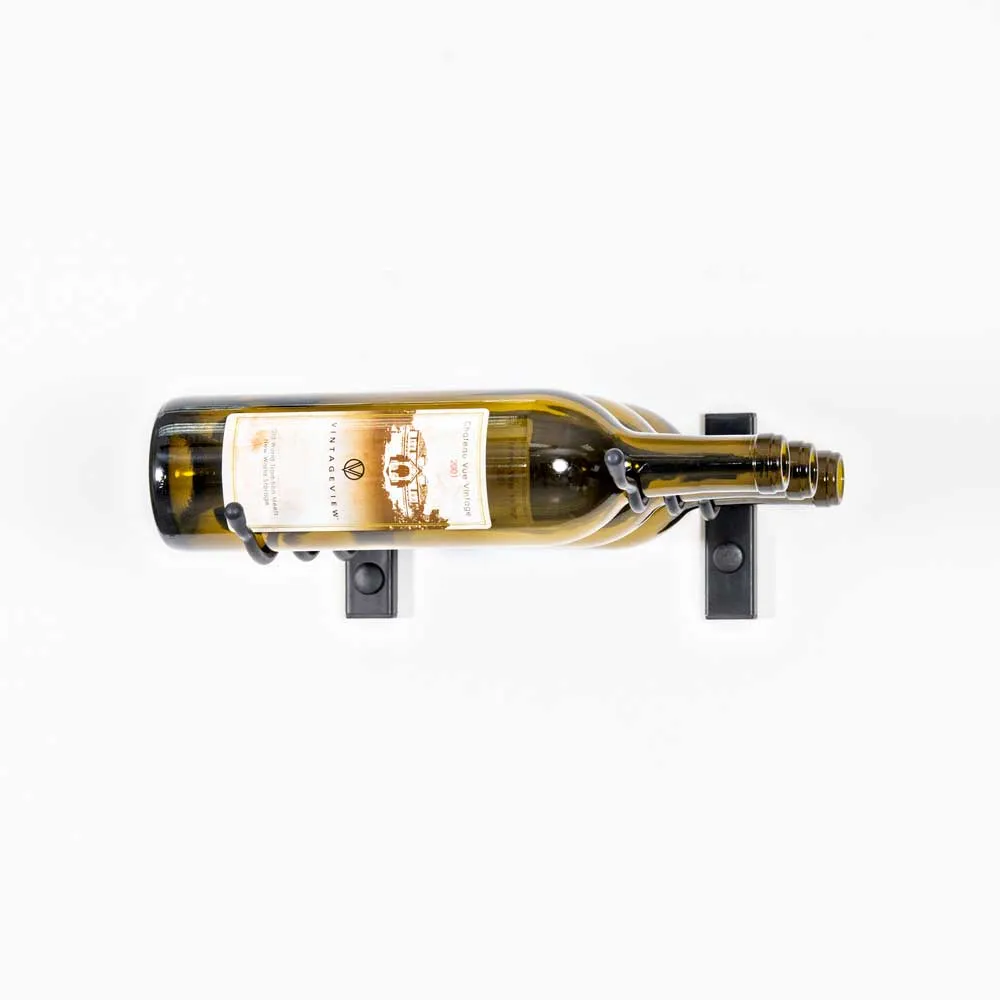 Série w unitaire (10cm) porte-bouteille en métal mural (1 à 3 bouteilles)