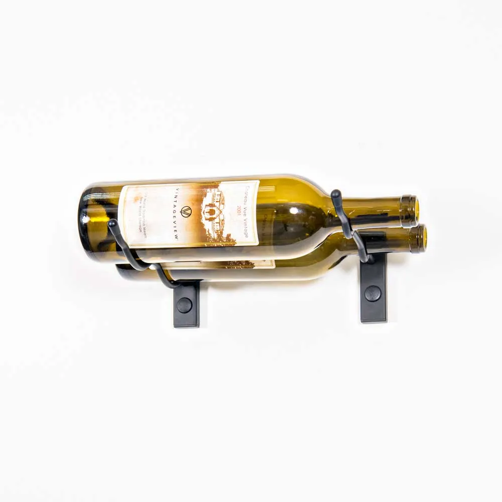 Série w unitaire (10cm) porte-bouteille en métal mural (1 à 3 bouteilles)