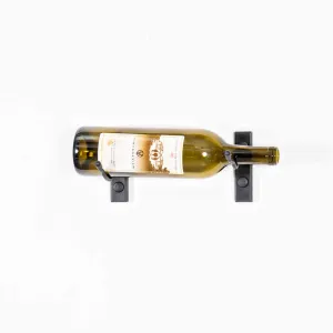 Série w unitaire (10cm) porte-bouteille en métal mural (1 à 3 bouteilles)