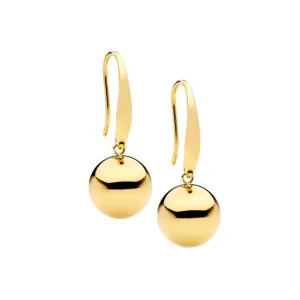 Stainless Steel Gold IP Plated Drop Ball on a Shepards Hook SE250G