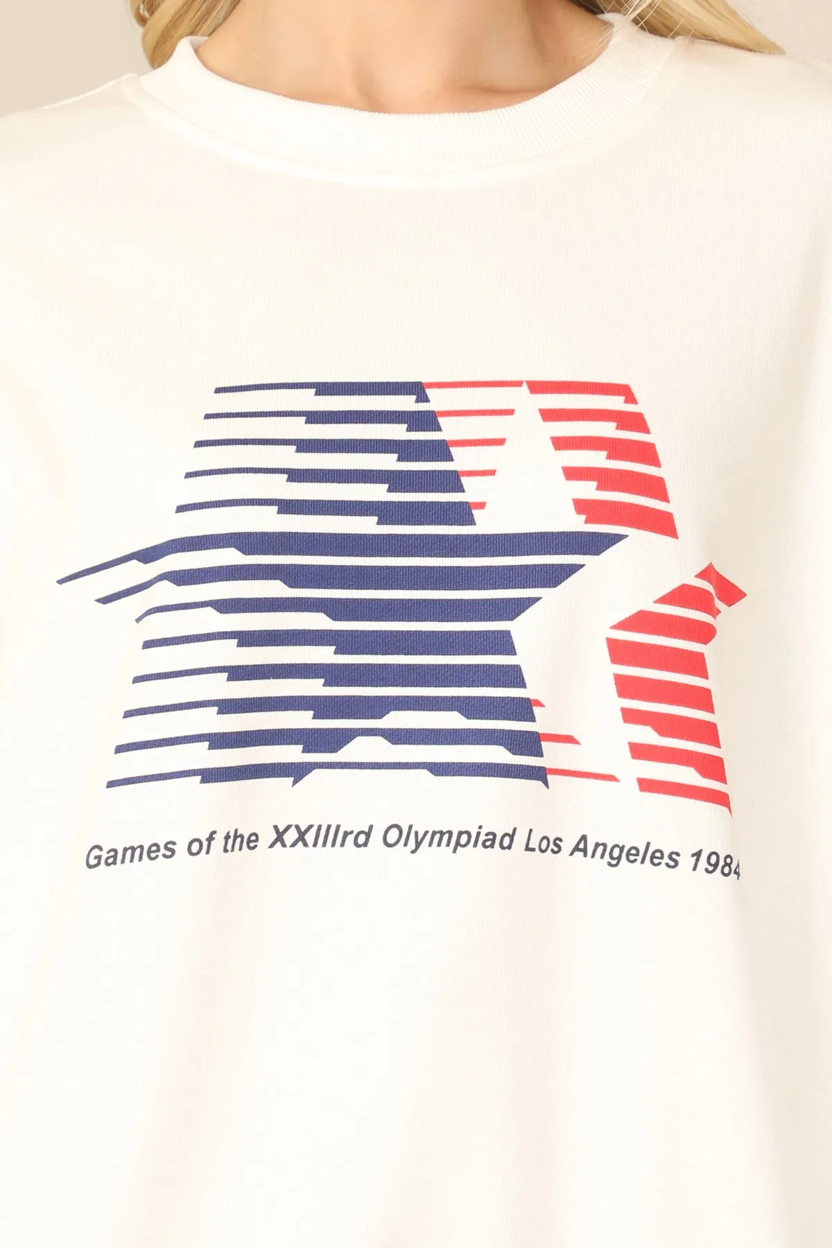STAR STRIPE PRINT SWEATSHIRT