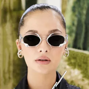 Steampunk Rectangle Sunglasses for Women New Small Frames Punk Snake Sun Glasses Luxury Brand Men Eyewear UV400 Shades Glasses