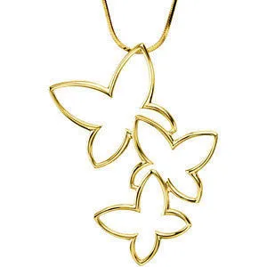 Sterling Silver Fashion Butterfly Pendant