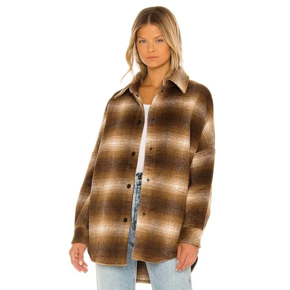 Steve Madden Fringe With Benefits Coat Cozy Casual Oversized Jacket Y2K sz S
