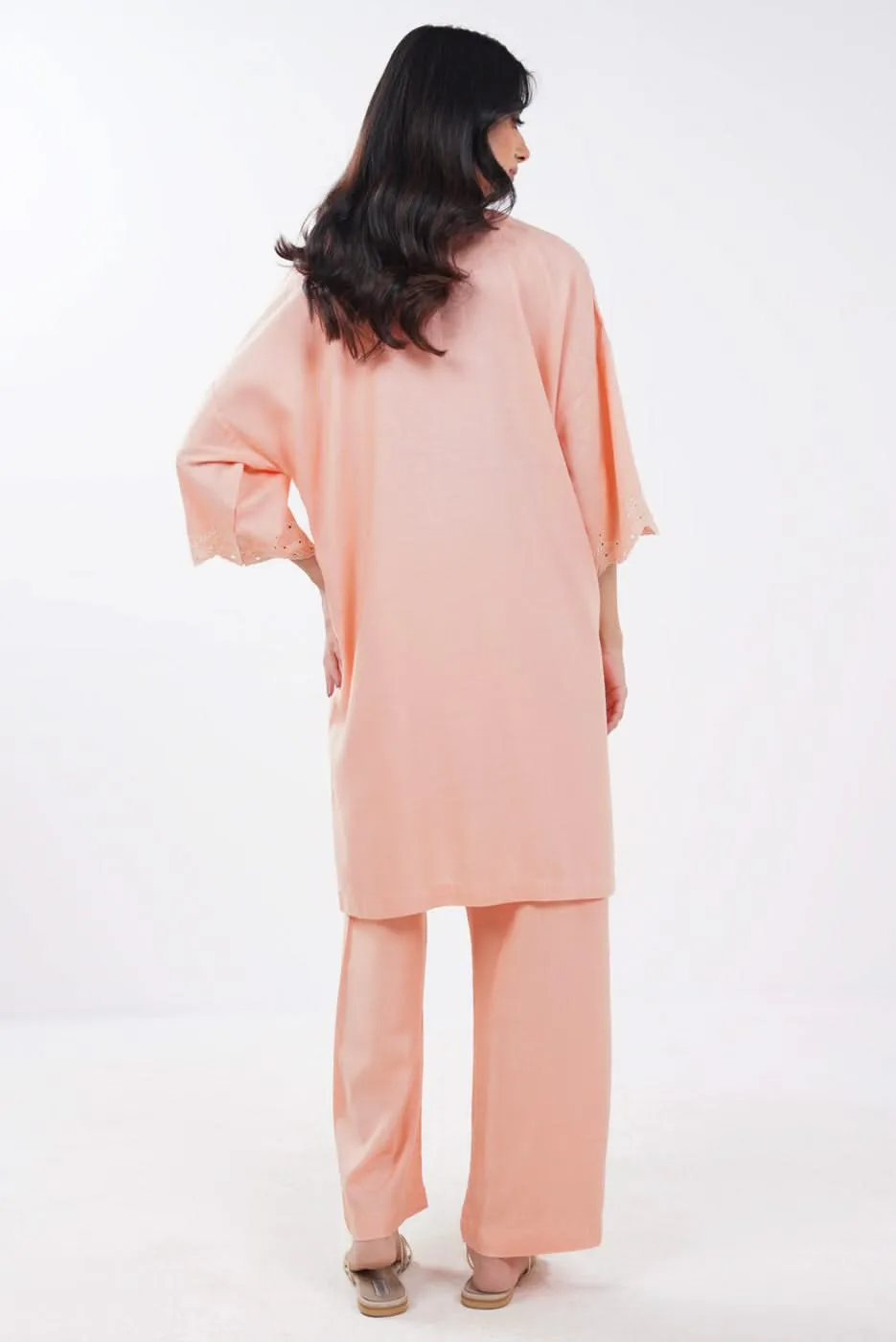Stitched - 2 Pc Embroidered Raw Silk Outfit