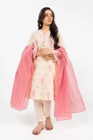 Stitched - 2 Pc Embroidered Yarn Dyed Outfit
