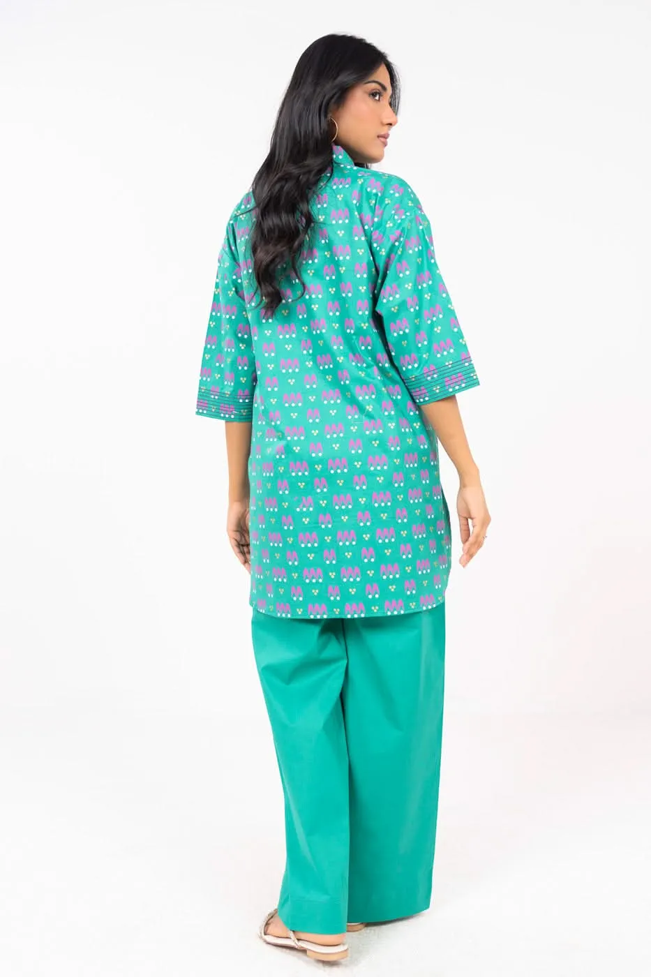 Stitched - 2 Pc Printed Cambric Outfit